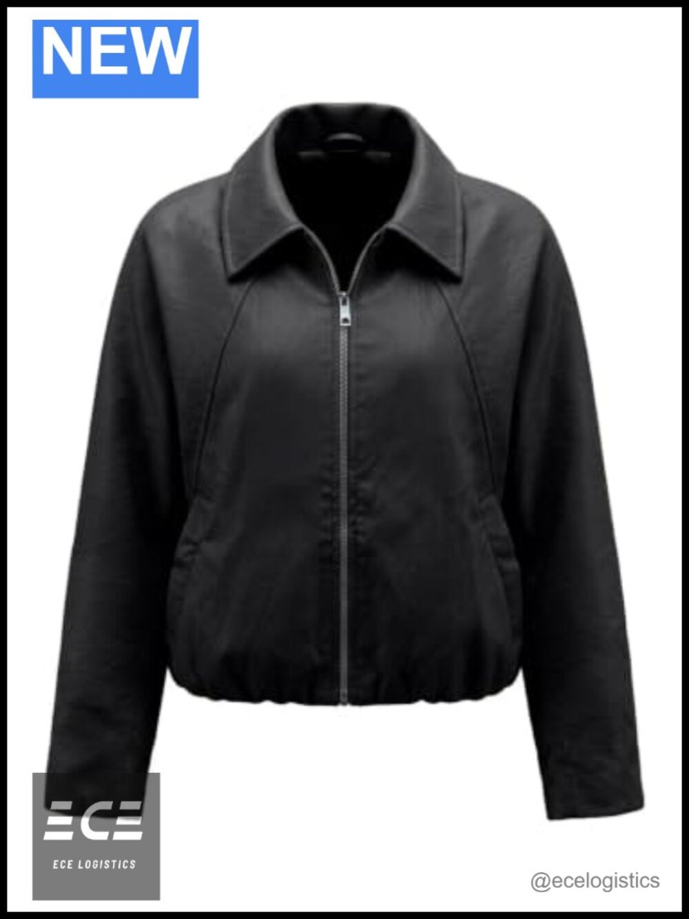 Faux Leather Bomber Jacket Zip Up Relaxed Oversized Outerwear